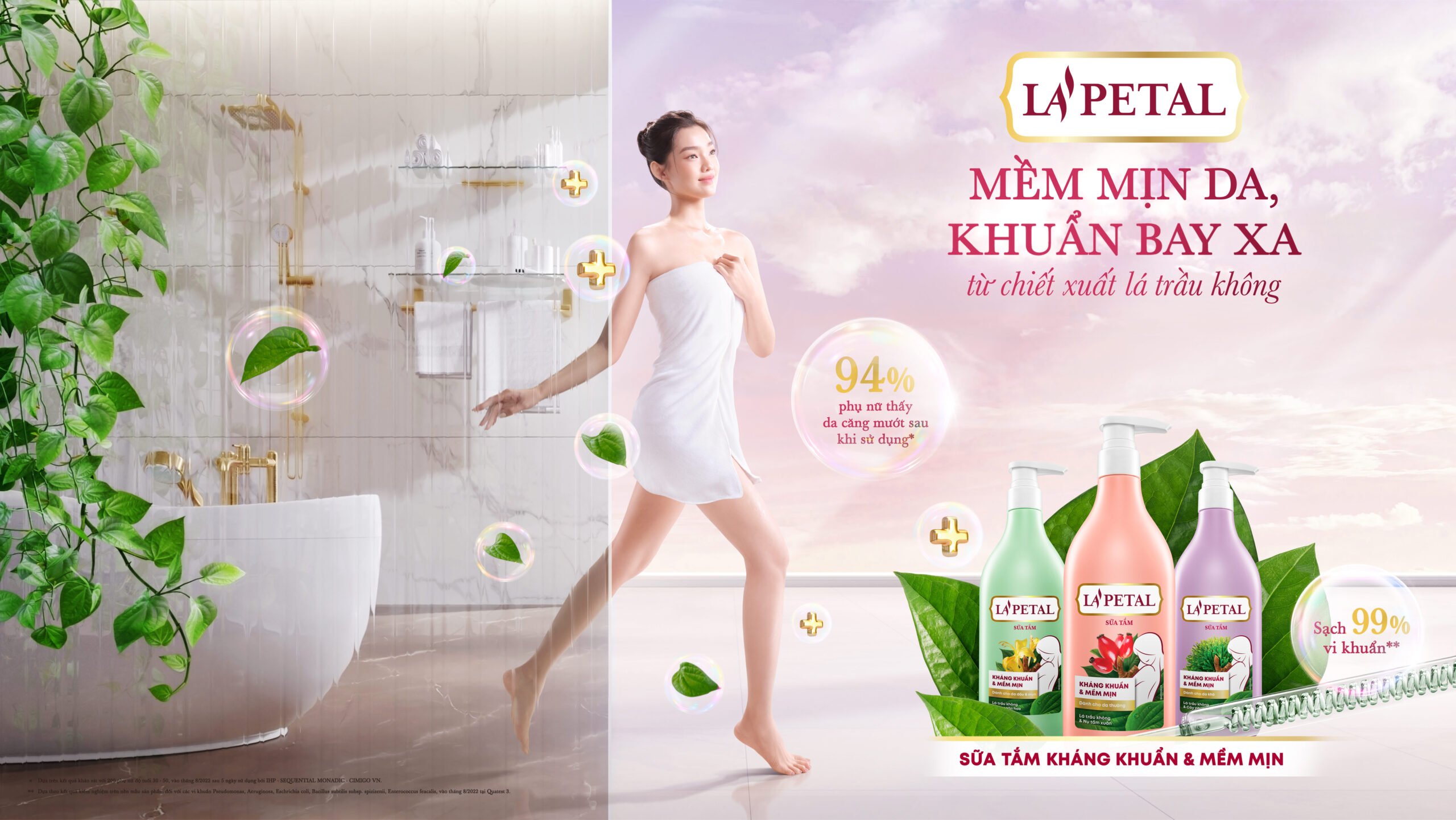 La'petal ANTIBACTERIAL & SOFTEN SKIN shower gel for normal skin 500ml - Masan Consumer