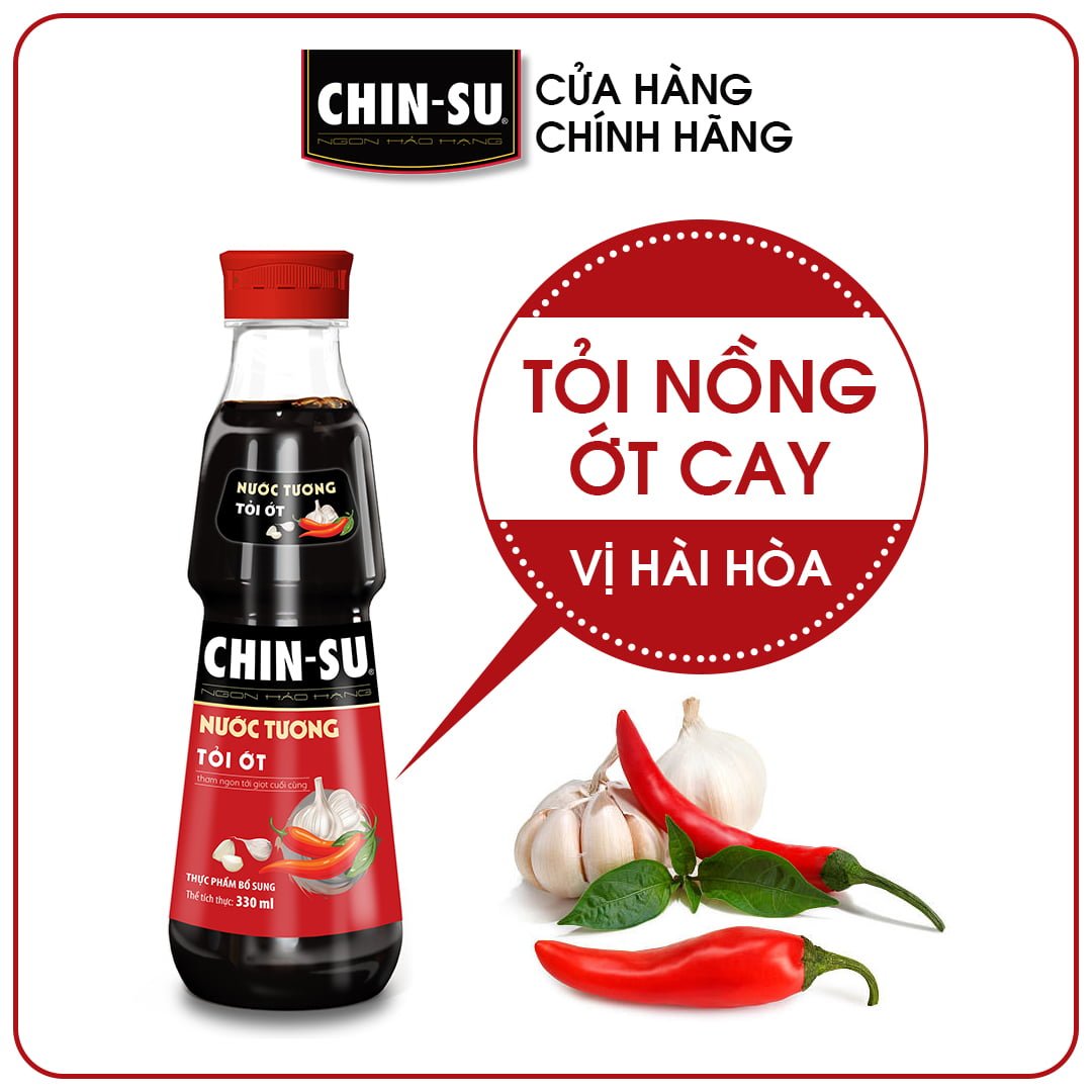 CHIN-SU Soy Sauce Chili Garlic 330ml - Masan Consumer