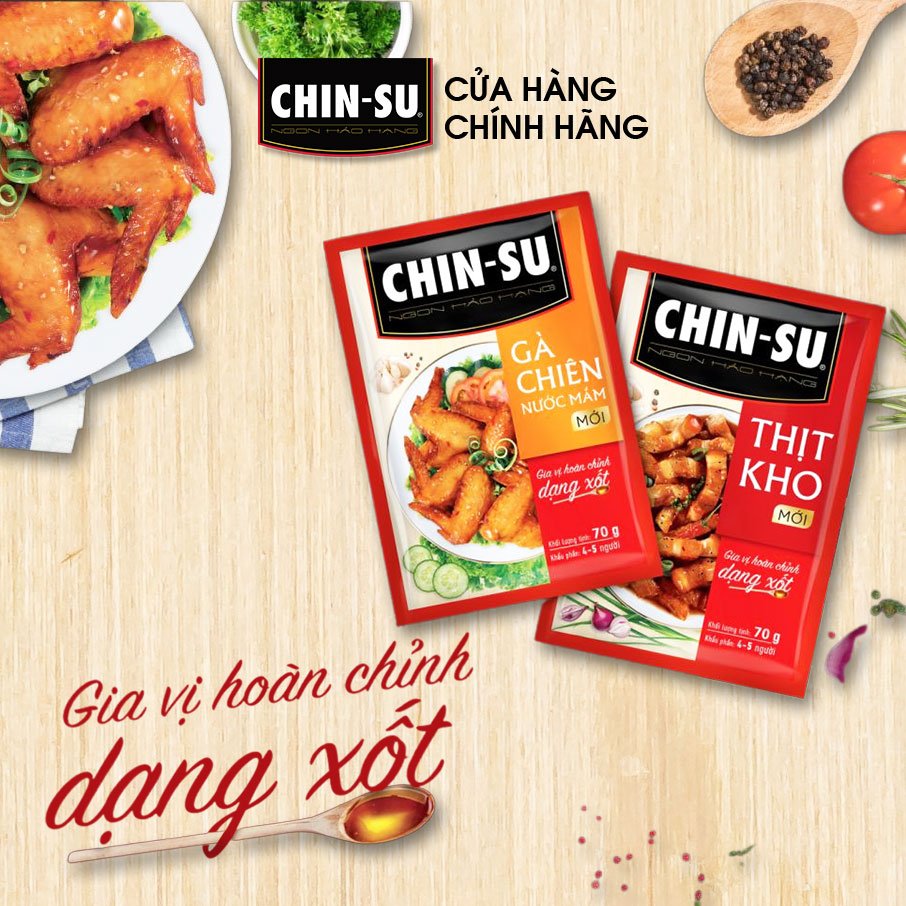 Gia vị hoàn chỉnh CHIN-SU dạng xốt gà chiên nước mắm - Masan Consumer