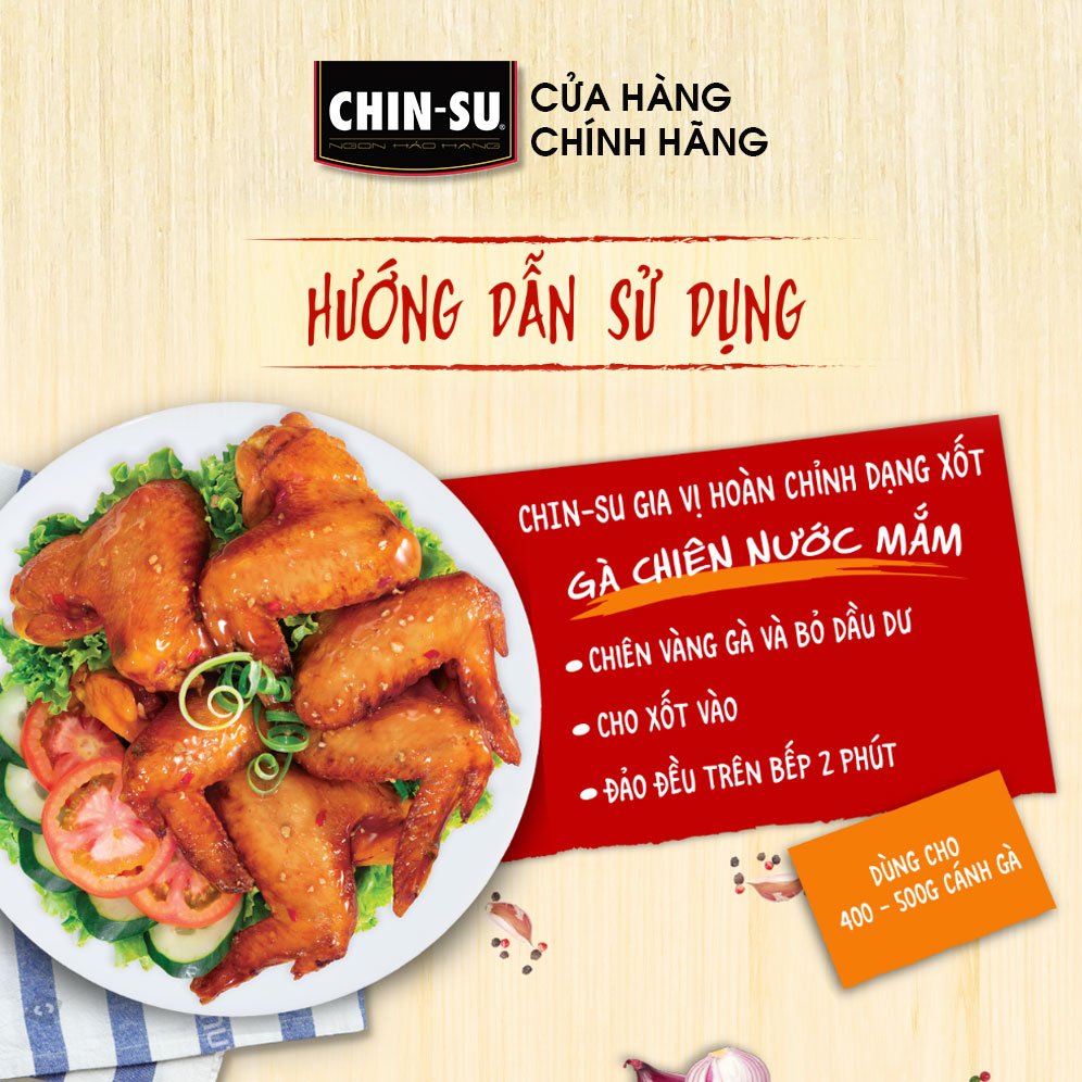Gia vị hoàn chỉnh CHIN-SU dạng xốt gà chiên nước mắm - Masan Consumer
