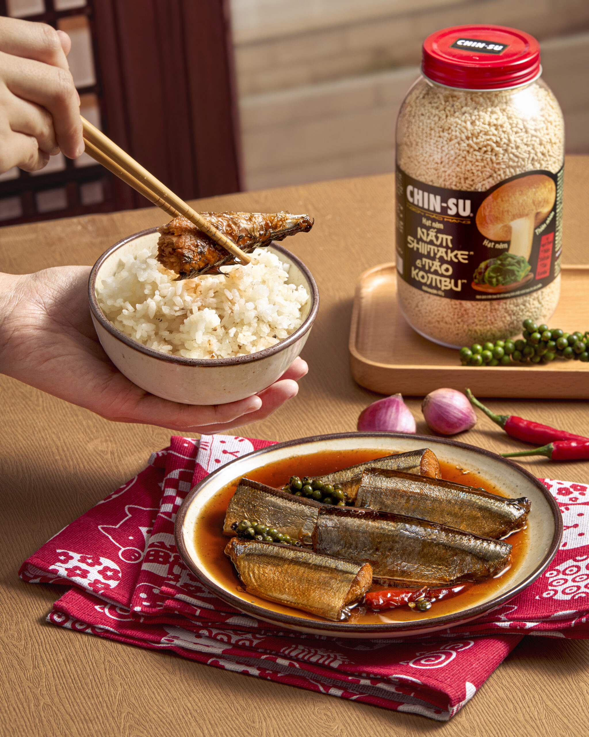 HẠT NÊM CHIN-SU NẤM SHIITAKE & TẢO KOMBU