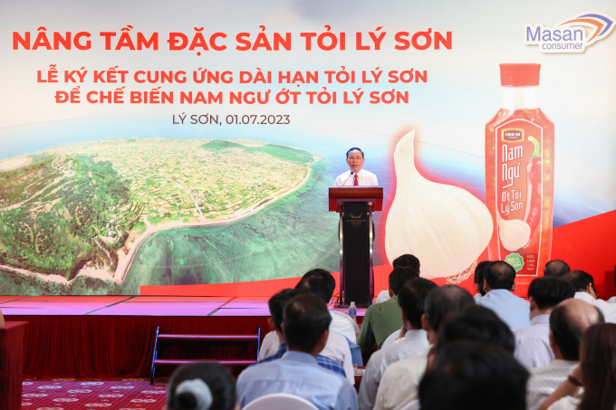 Thứ Trưởng Bộ Nông nghiệp & Phát Triển Nông Thôn, ông Phùng Đức Tiến phát biểu chỉ đạo tại sự kiện. Ảnh: Masan