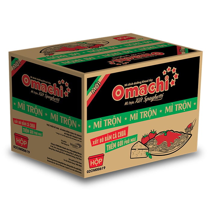 Mì dinh dưỡng khoai tây Omachi trộn xốt Spaghetti Hộp 105gr - Masan Consumer
