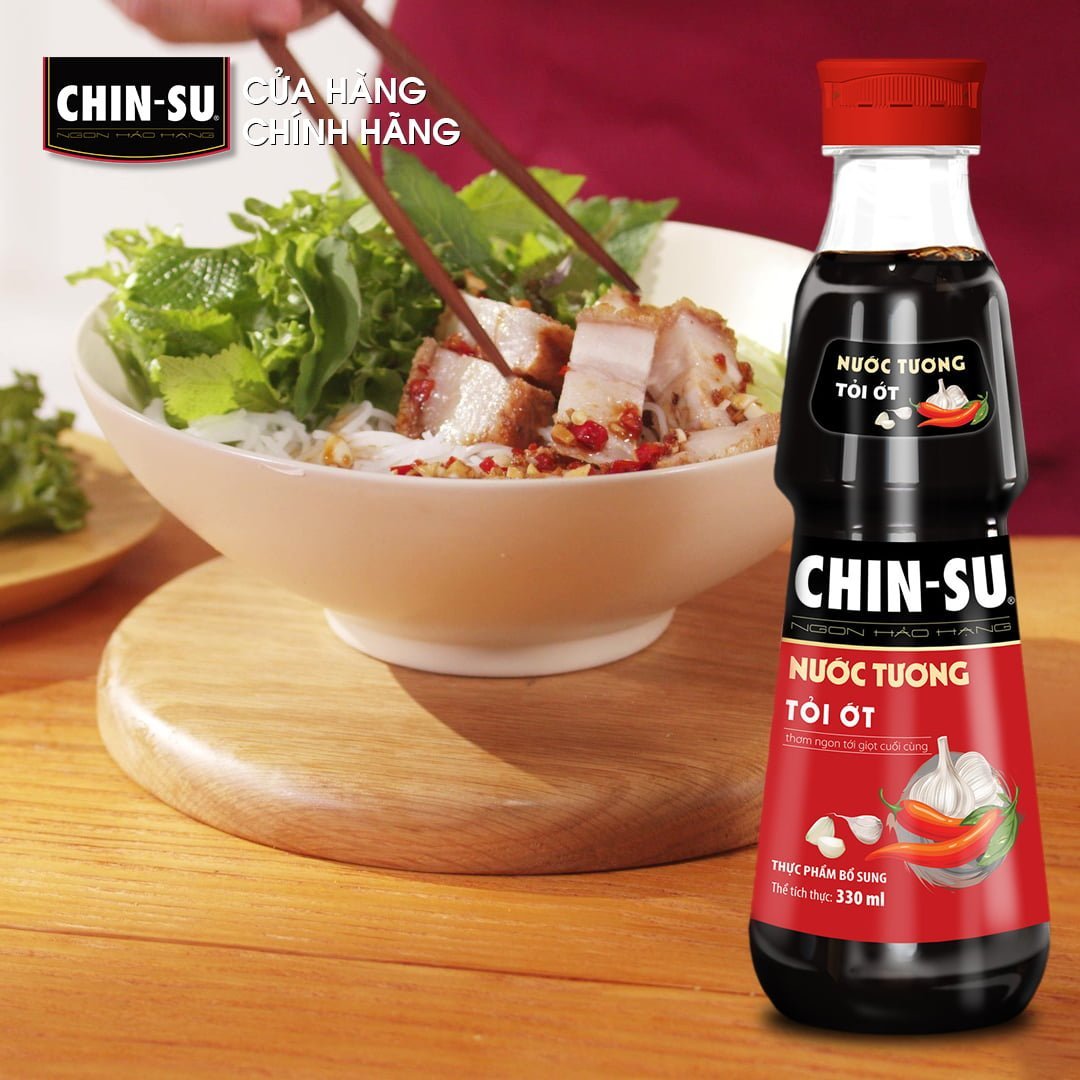 CHIN-SU Soy Sauce Chili Garlic 330ml - Masan Consumer