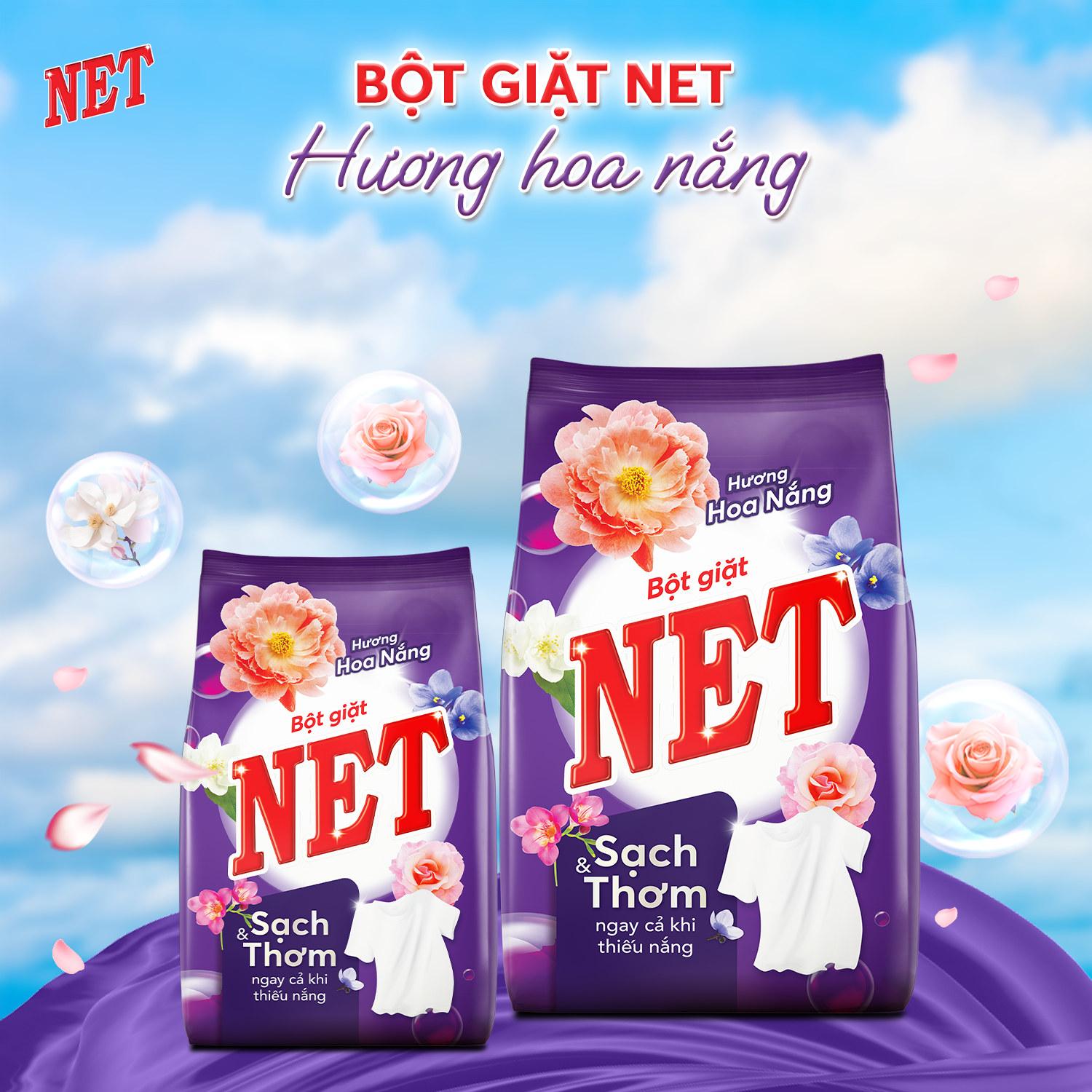 Bột giặt NET hương Hoa Nắng - Masan Consumer