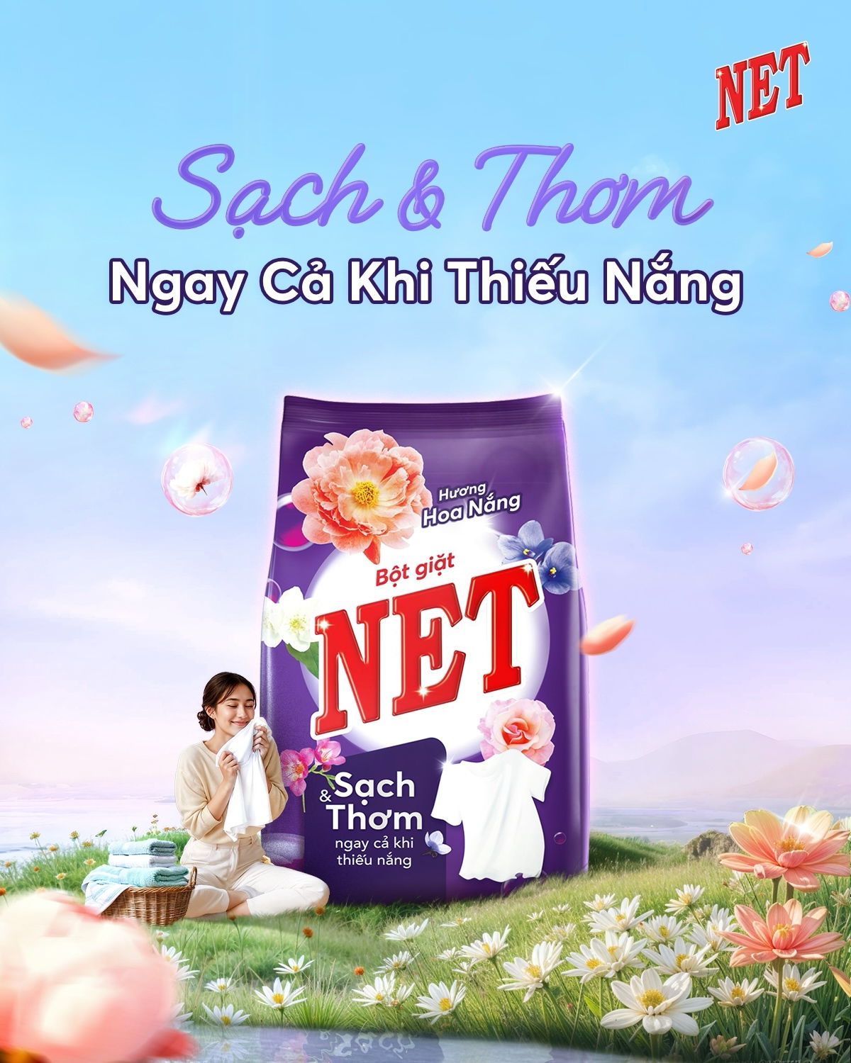 Bột giặt NET hương Hoa Nắng - Masan Consumer